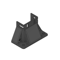MODULAR SOLUTIONS ELITE FOOT 45MM X 90MM THREE SIDED, 12MM FLOOR ANCHOR HOLES W/HARDWARE